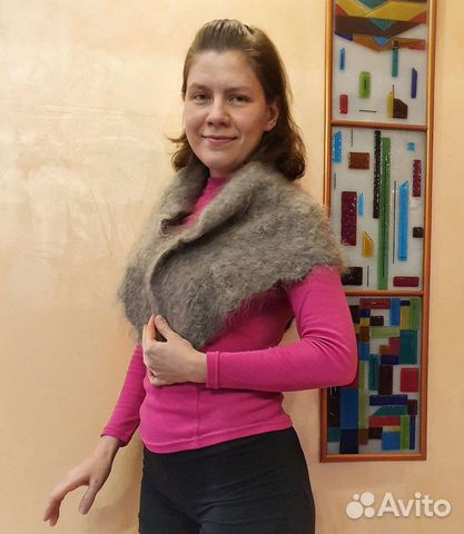 Новый пуховой платок-косынка