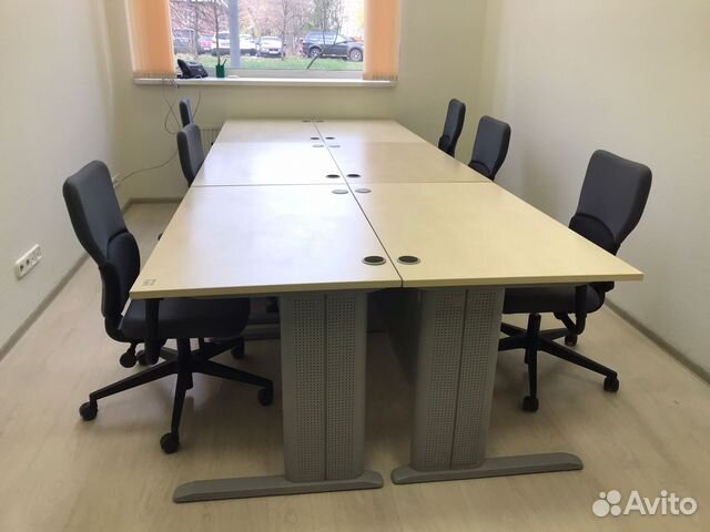 Компьютерные столы 120х70, кресла Steelcase