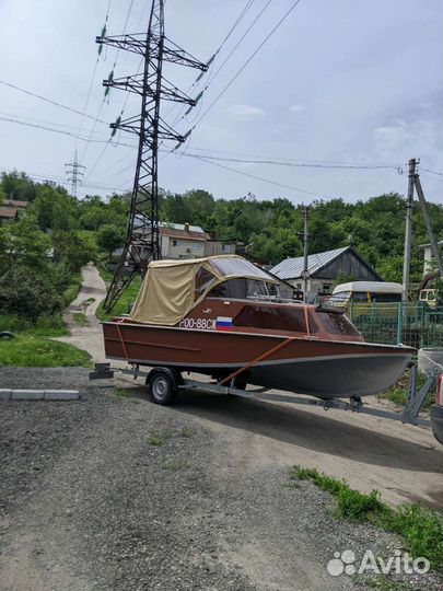 Амур 2 (с каютой) с подвесным Tohatsu 90