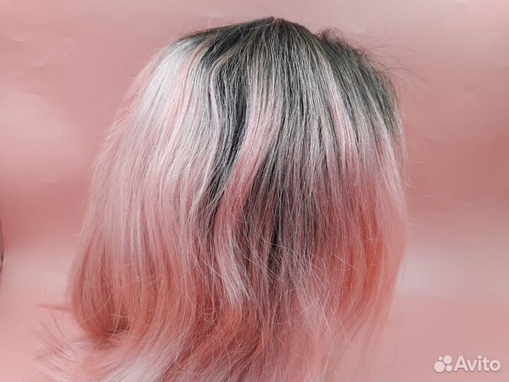 36303 Женский парик розового цвета