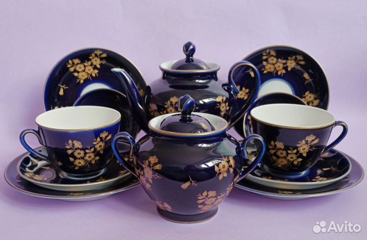 Сервиз чайный коллекционный лфз 1968 год СССР
