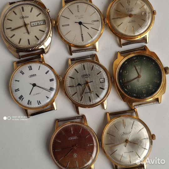 Позолоченные советские часы(ракета,полёт, Вымпел)