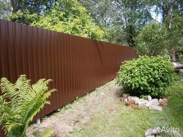 Установка забора из профнастила