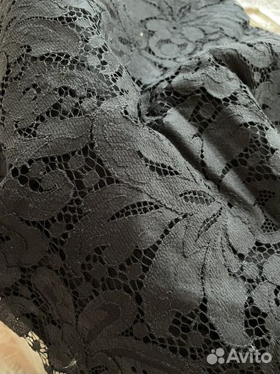 Ткань Черное кружево D&G 1,3 метра, ширина 150