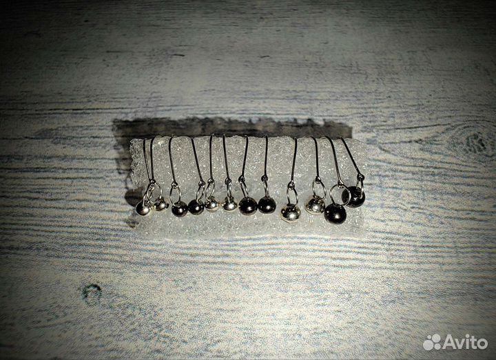 Одноухие вольфрамовые мормышки (12 шт.)