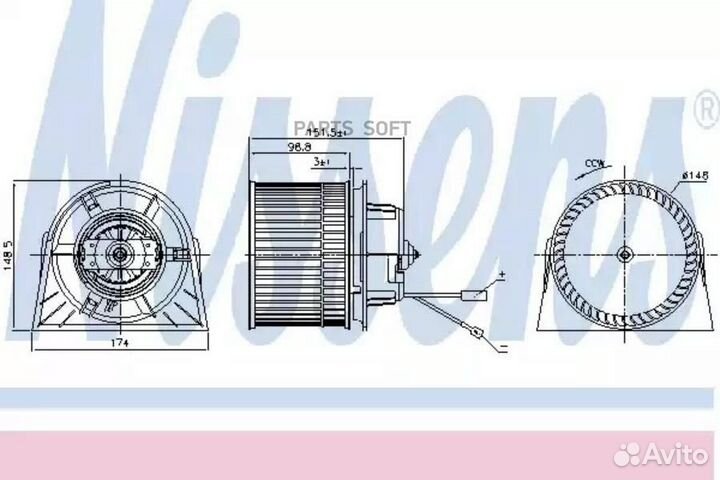 Вентилятор отопителя opel vectra (1996) 2.0