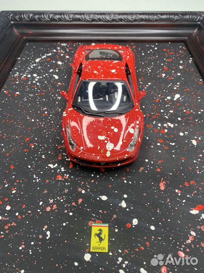 Картина с авто моделью Ferrari bburago