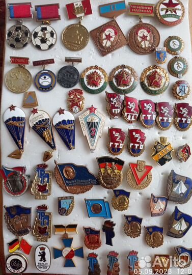 Значки СССР тяжёлые спорт