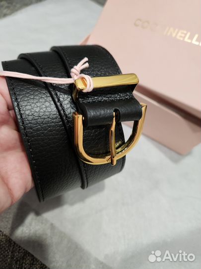 Ремень Coccinelle поясной 3.5см чёрный, оригинал