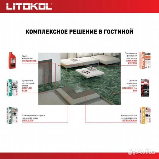 Наливной пол Litokol Litoliv S50 20 кг