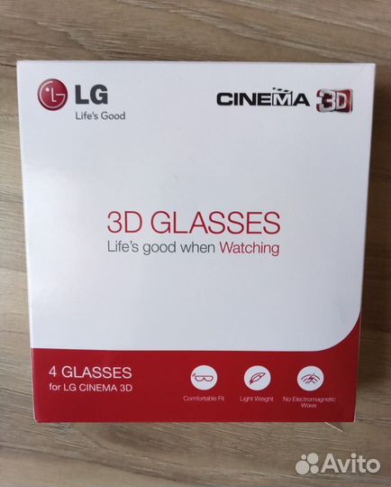 3D очки для телевизора LG 4шт