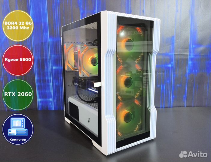 Игровой компьютер AMD5500-RTX2060-32DDR4-XZM42-A520