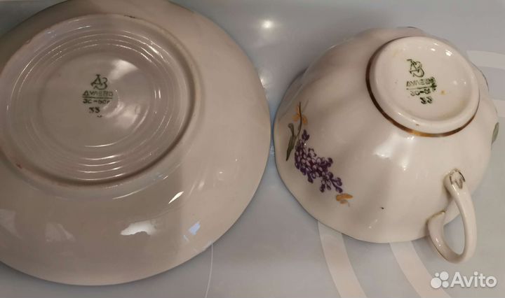 Чайные пары Сирень Дулёво 1960-61-62гг