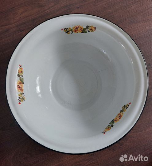 Таз эмалированный СССР для варенья