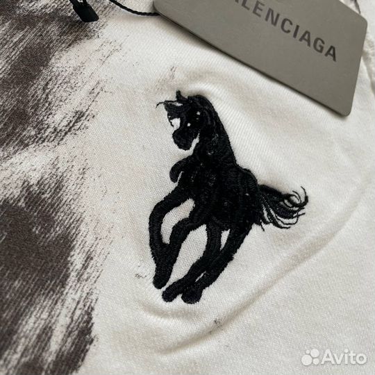 Зип худи Balenciaga x Polo белое