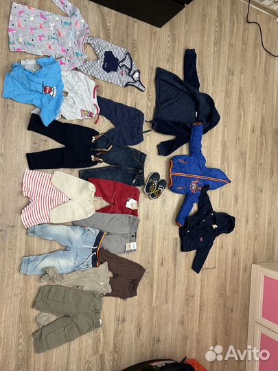 Пакет брендовых вещей на мальчика 1-1,5 года