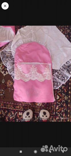 Конверт на выписку для девочки комплект