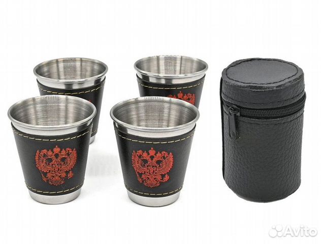 Набор рюмок с гербом в футляре 35мл