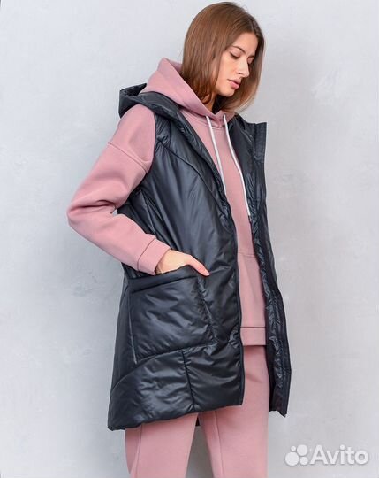 Жилетка с капюшоном женская 54-56р