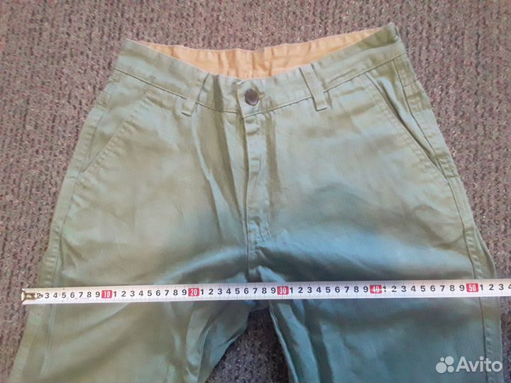 Новые брюки штаны джинсы хлопок светло зеленые