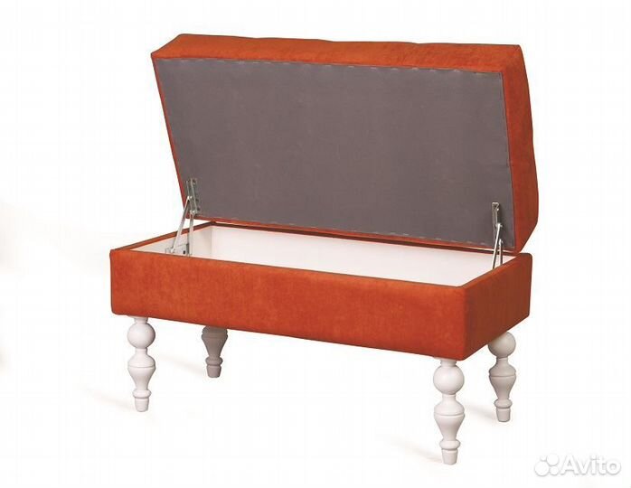 Банкетка Виктория эмаль белая G08 - морковный