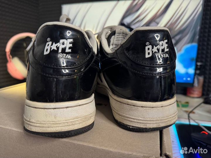 Кроссовки bape sta black/white
