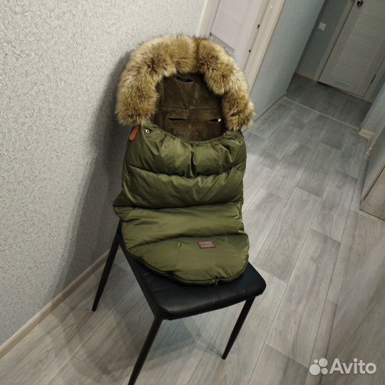 Конверт зимний в коляску с мехом