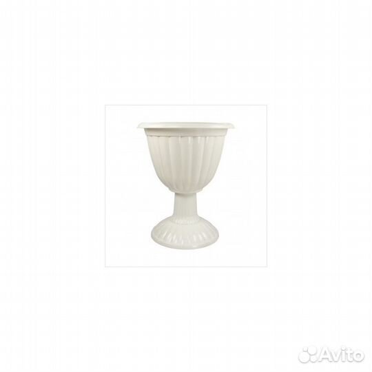 Вазон Жасмин 12,0 л, 370*370*460 мм, белый средняя