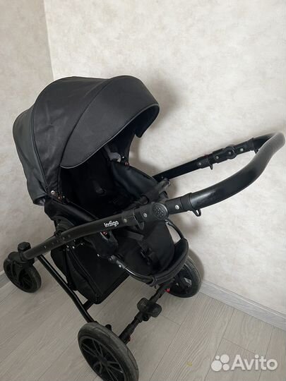 Коляска 2 в 1 комби кожа indigo porto2