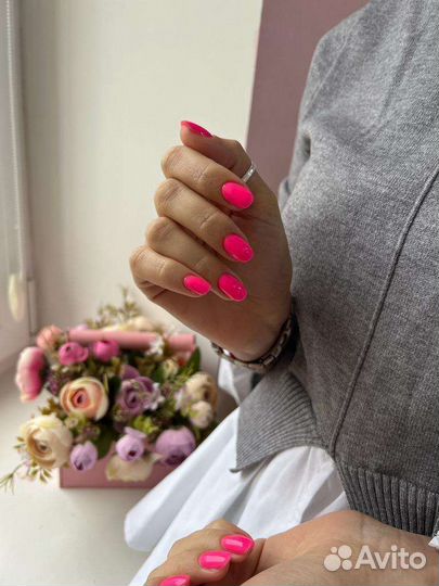 Покрытие гель лаком,наращивание, маникюр