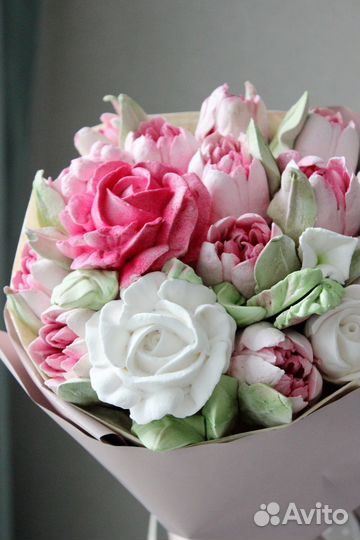 Съедобные букеты из зефира