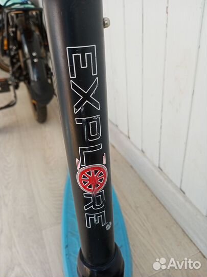 Самокат Explore детский трехколесный синий