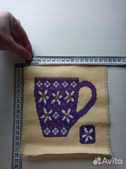 Вышивка, поделка, заготовка для открытки
