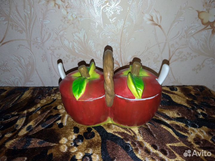 Емкость для специй с ложками, керамика, новое