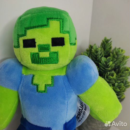 Мягкая игрушка Зомби из игры Майнкрафт