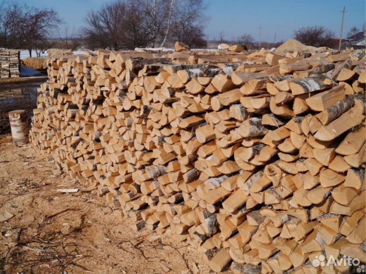 Дрова березовые сухие навалом