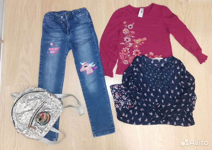 Вещи одежда пакетом для девочки 122-128