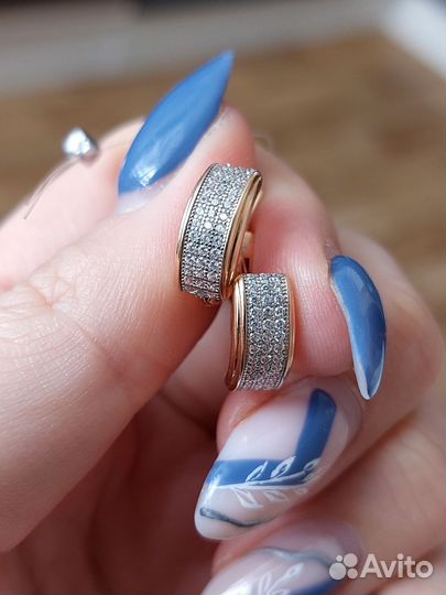 Серебряное кольцо с позолотой