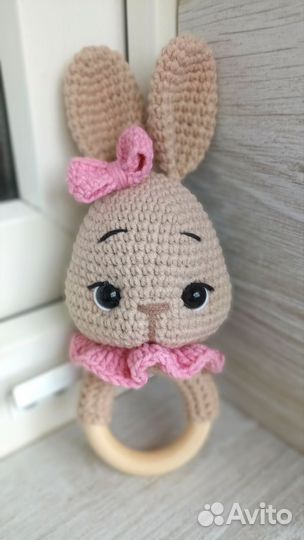 Погремушка грызунок зайка для девочки