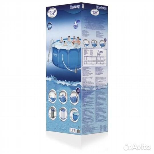 Каркасный бассейн bestway 13898 366х122 см