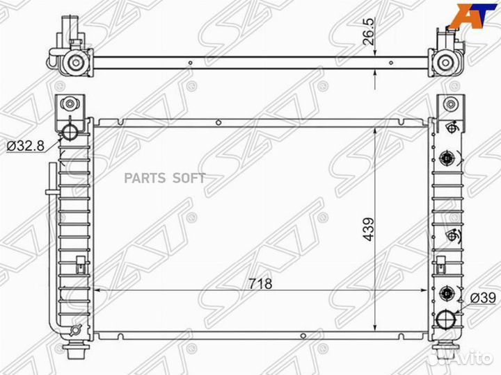 Радиатор охлаждения Кадилак Эскалейд