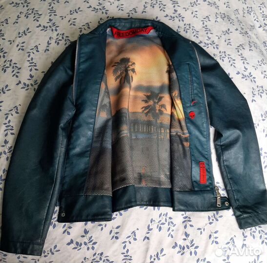 Куртка мужская стильная кожзам новые технологии