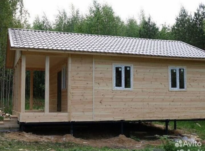 Каркасный дачный дом 6х6