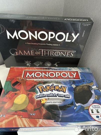 Монополия Игра перестолов Game of Thrones, Pokemon