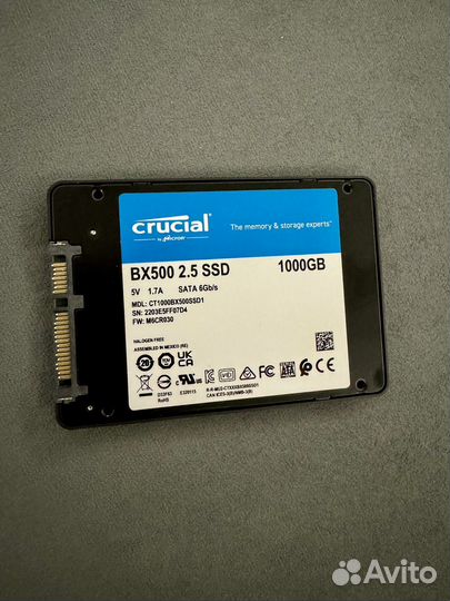 SSD 1tb 2.5 Crucial bx500