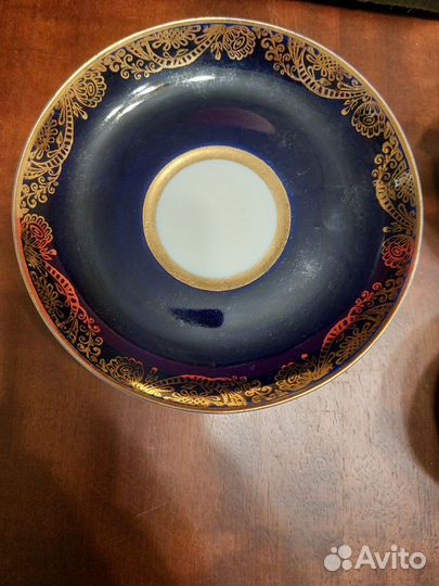 Чайная пара лфз кобальт золотой фриз