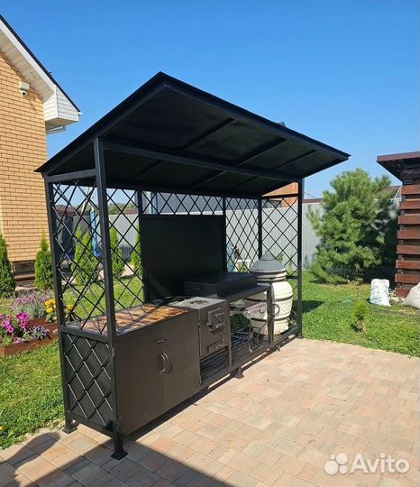 Мангал в стиле лофт