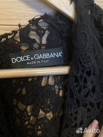 Кардиган кружевной вязки dolce&gabbana 48