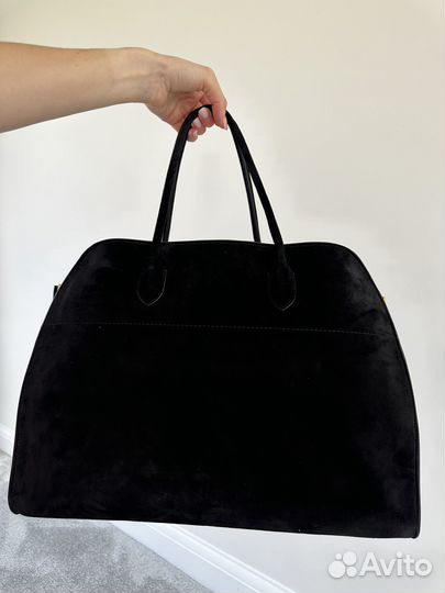 The Row Margaux 15 suede black сумка