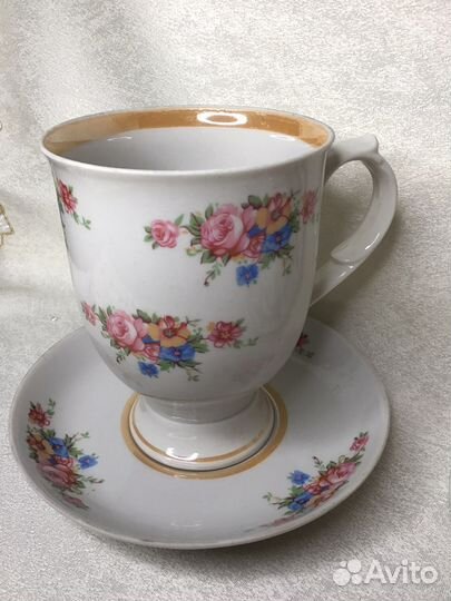 Бокал с блюдцем 500 мл 1980 года